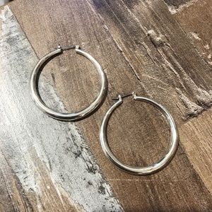 Classic Silver Hoops